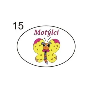 Informační tabulka Samolepky OZNAČENÍ TŘÍD - Motýlci č.15 8502-40
