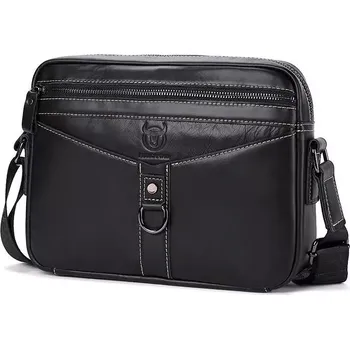 Bullcaptain pánská kožená taška Eucher Černá