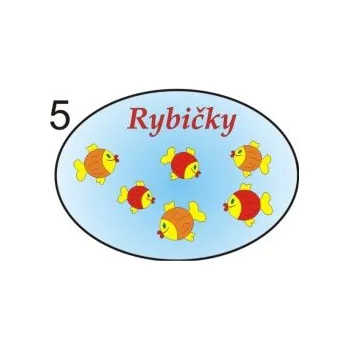 Informační tabulka Samolepky OZNAČENÍ TŘÍD - Rybičky č.5 8501-53