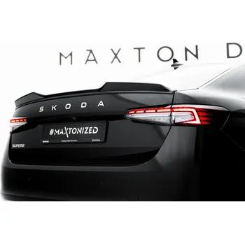 Auto-moto Prodloužení spoileru 3D Škoda Superb Sedan Mk4 černý lesklý plast