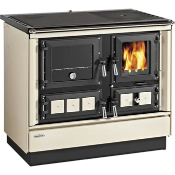 Sporák na tuhá paliva KVS MORAVIA VSP 9112 KLAUDIE sporák na tuhá paliva 7,1kW, s troubou, pravý, béžová/chrom