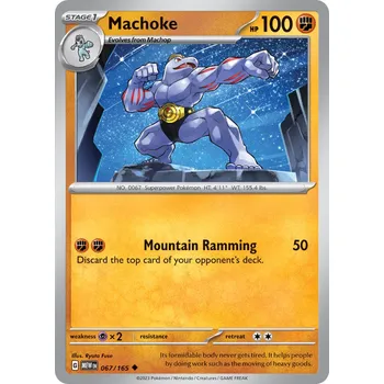 Sběratelská karetní hra Machoke MEW 067/165 - reverse holo
