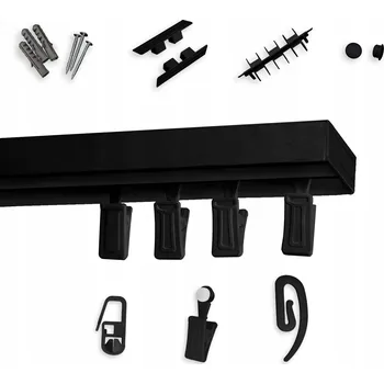 Garnýž Garnýž kolejnicový jednokolejný ČERNÝ PVC 280 cm