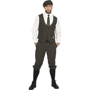 Karnevalový kostým Wilbers - Elegantní kostým irský gangster pro muže šedý - XL