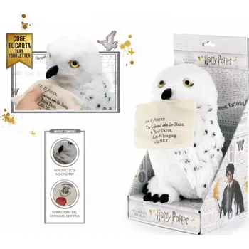 plyšák Hedvika s dopisem - plyšová postavička z filmů Harry Potter (Hedvika s dopisem - 28 cm)