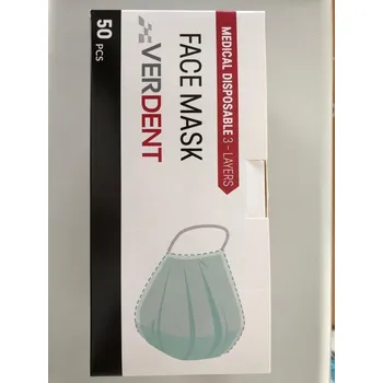 Pleťová maska Medical face mask s gumičkami 50ks