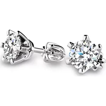 Náušnice Dámské náušnice bílé zlato 585/1000 přírodní diamant 0.820 ct G/SI /1000 s přírodními 0 820 10990-B-DIA