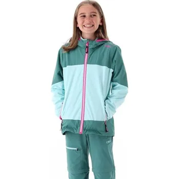 CMP bunda KID G JACKET FIX HOOD 2025 Zelená 140 Dětské