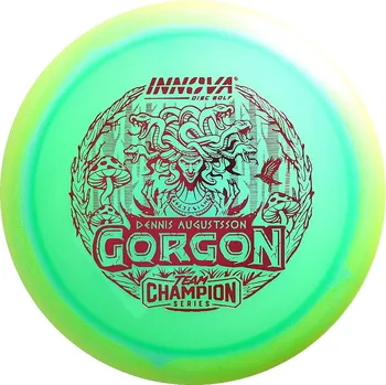 Disc golf Innova Dennis Augustsson Proto Glow Halo Champion Gorgon 175g Světlemodrá/Světlezelená
