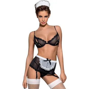 Obsessive Maidme - pokojská kostýmová sada (6 dílů) - L/XL