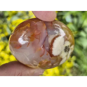 Přírodní kámen Růžový achát hladký kámen 109g