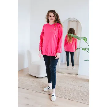 Dámská mikina Dámská tepláková mikina MOLLY tmavě růžová - MILOTDPXL