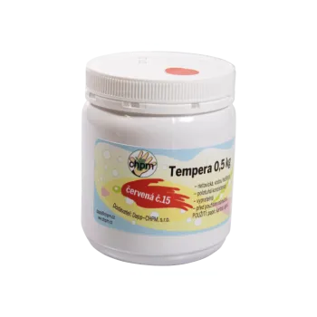 Vodová barva Tempera 0,5 kg -/ 15 -světle červená bte15