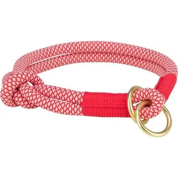 Pro psa Soft Rope kulatý polostahovací obojek, červená/krémová XS-S: 30 cm/ 10 mm