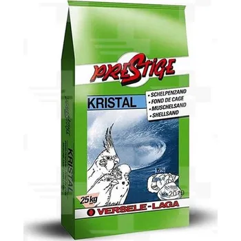 Krmivo pro ptáka VL Shell Sand Kristal 25 kg - obsahuje 15% drvené mušle (7,5% slávky, 7,5% morské lastúry). Biely piesok s anízom.