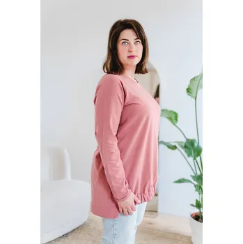 Dámská mikina Dámská tepláková mikina MOLLY starorůžová - MILOTSTXS
