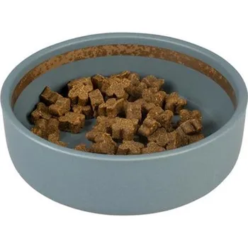 Miska pro psa Miska DUVO+ glazovaná keramická, kamenná modrá 350ml - 12,7x12,7x4,5cm