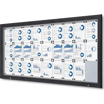 Jansen Display Venkovní vitrína typu T určená pro 27x A4 Antracit Množství: Od 10 ks