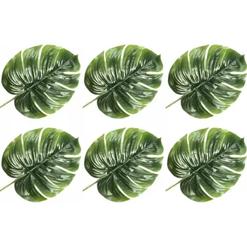 umělá květina UMĚLÝ LIST gumovaný ZELENÝ na kytici dekorace 6x