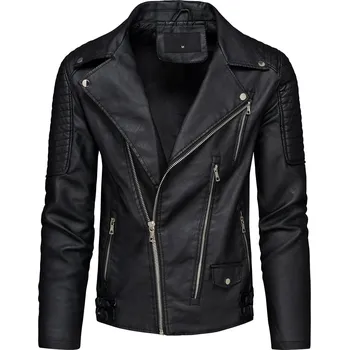 Pánský bomber Recea Pánská koženková bunda Faasoo černá XXL