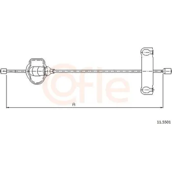 Lanko parkovací brzdy Tažné lanko, parkovací brzda COFLE 92.11.5501