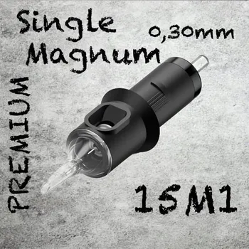 Tetování 15M1 PREMIUM CARTRIDGE 0,30MM SINGLE MAGNUM 1KS N3
