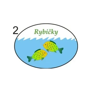 Informační tabulka Samolepky OZNAČENÍ TŘÍD - Rybičky č.2 8501-50