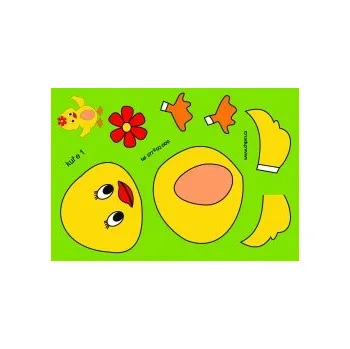 Vystřihovánky Vystřihovánka prostorová A4 "Kuřátko I. " 10x2 O609