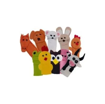 Výuková hračka Prstoví maňásci - 10 zvířátek 550-02