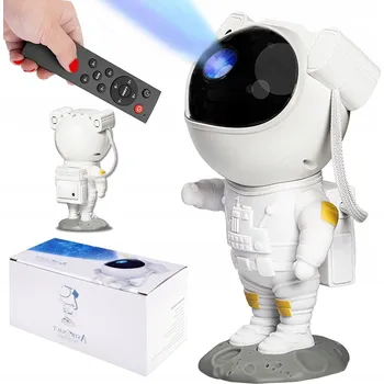 Lampička Projektor - lampička Gockowiak bílý astronaut LED napájení ze sítě