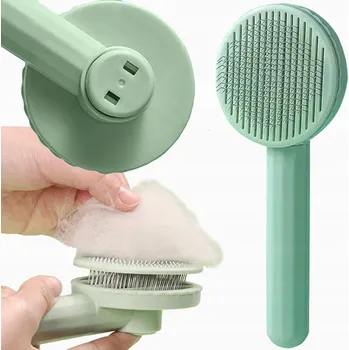 Péče o srst a drápky Samočisticí kartáč na srst pro psa kočku Ergonomický hřeben