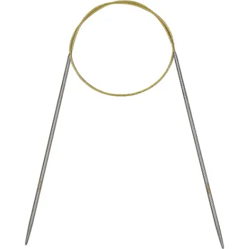 Annie's Knit Pevné kruhové jehlice 80 cm –⁠⁠⁠⁠⁠⁠ nerezová ocel Velikost jehlic: 3,75 mm