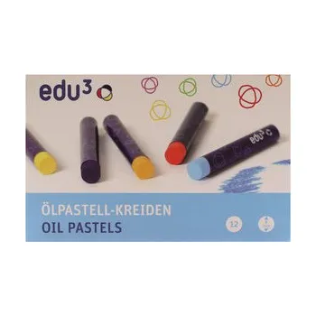 Pastelka EDU3 Olejové pastely K12, 12 barev, baleno v papírové krabičce