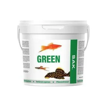 Krmivo pro rybičky S.A.K. green 1500 g (3400 ml) velikost 2