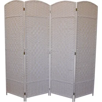 Paraván Nábytek PEGAS Paravan provázkový čtyřdílný barva bílá