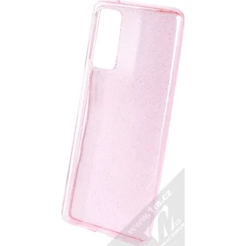 Pouzdro na mobilní telefon 1Mcz Crystal Glitter pouzdro pro Samsung Galaxy S20 FE, růžová