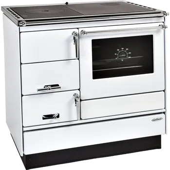 Krbová kamna KVS MORAVIA VSP 9103 sporák na tuhá paliva 8,4kW, s troubou, pravý, bílá/chrom