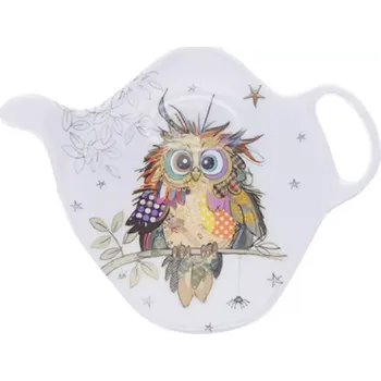 Čajová souprava Talířek na čajové sáčky BUG ART Sovík (Čajítko se sovou, podčajník)