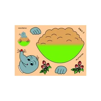 Vystřihovánky Vystřihovánka prostorová A4 "Krtek " 10x2 O606