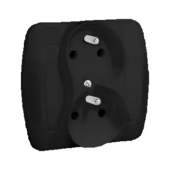 Elektrická zásuvka Elektrická Zásuvka zásuvka Kontakt-simon černá