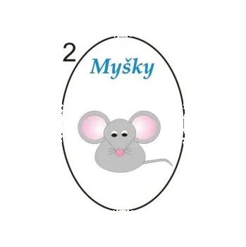 Informační tabulka Samolepky OZNAČENÍ TŘÍD - Myšky č.2 8502-17