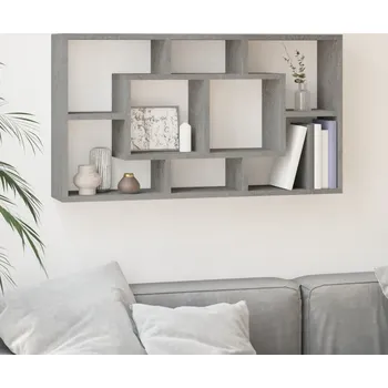 police vidaXL Nástěnná police s 8 přihrádkami [342591] Barva: Betonová šedá