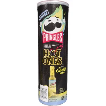 Slaná pochutina Pringles Hot Ones Los Calientes Verde Crisps 156g