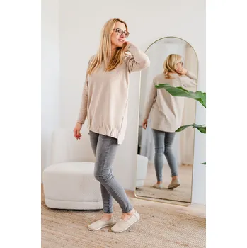Dámská mikina Dámská tepláková mikina MOLLY béžová - MILOTBEXS
