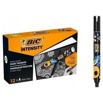 Set školních potřeb Markery akrylowe Intensity Classic biały (12szt)