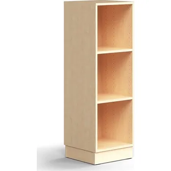 Knihovna Regál QBUS, 2 police, sokl, 1252x400x400 mm, bříza