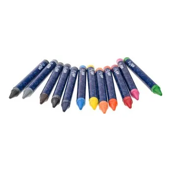 Kresba EDU3 Jumbo kulaté voskové pastely K12, 12 barev, baleno v papírové krabičce