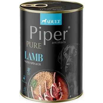 Krmivo pro psa NEW PIPER PURE čisté jehněčí a špenát, konzerva pro psy 400 g