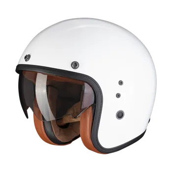 Helma na motorku Moto přilba SCORPION BELFAST EVO LUXE bílá XXXL