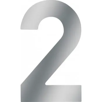Domovní cedule metafranc Číslo domu 2 nerez ocel, 120mm